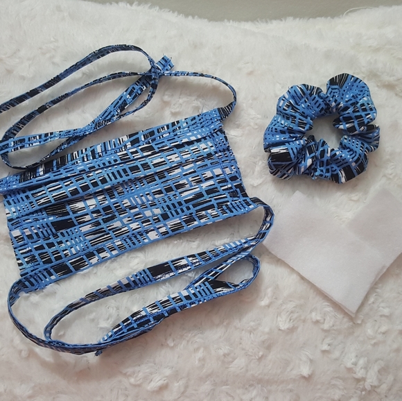 FACE MASK FASHION SET WITH HAIR BOW AND 2 FILTERS - Picture 4 of 4